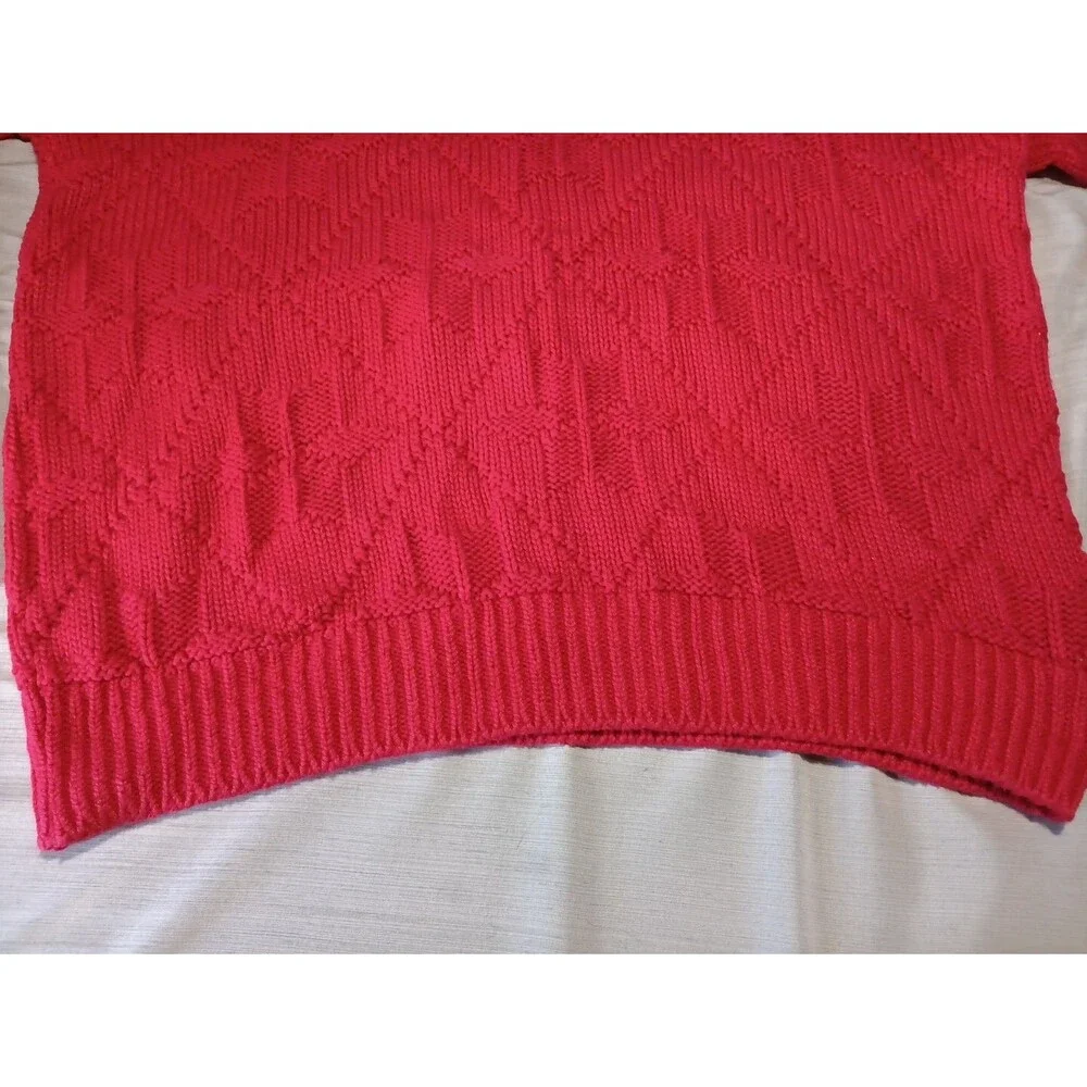Lord Jeff Sweater 100% Fine Cotton Pullover Made In USA Red Men’s XL Vintage